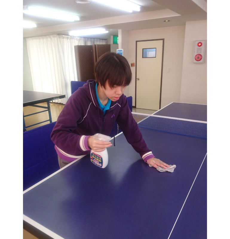 新型コロナ対策をしている卓球場です！